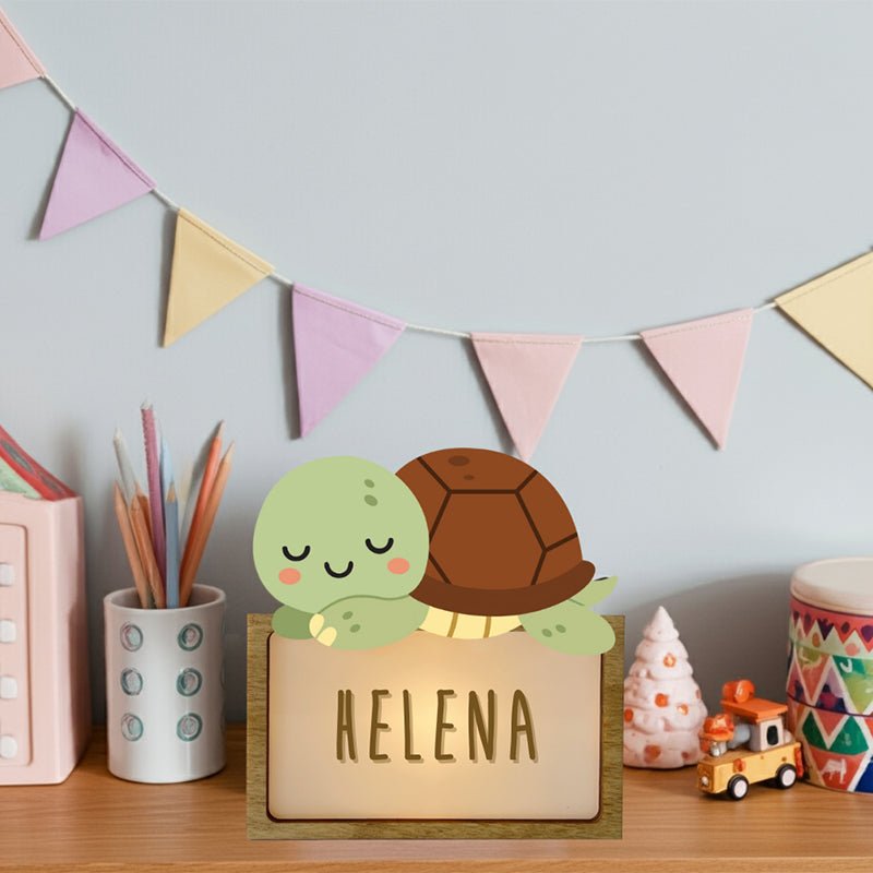 Lampara Infantil Personalizada Tortuga - Nanetes